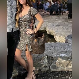 Floral Mini Dress with slit